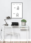 Patent drawing - Star Wars - R2-D2 Poster