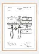 Patent drawing - Razor - White Poster