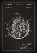 Patent drawing - Satellite - Black Poster