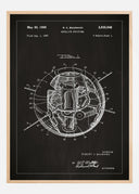Patent drawing - Satellite - Black Poster