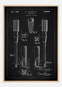 Patent drawing - Screwdriver - Black Poster