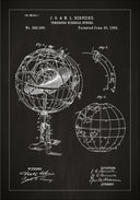 Patent drawing - Astronomical globe - Black Poster