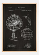 Patent drawing - Astronomical globe - Black Poster