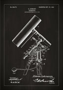 Patent drawing - Telescope - Black Poster