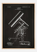 Patent drawing - Telescope - Black Poster